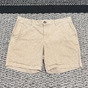 Hawker Rye Shorts Women’s 33 Heather Brown Stretch Casual Classic Summer Chino
